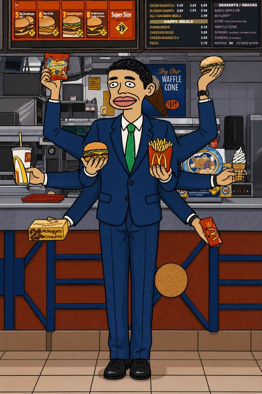 Keven Wash, official portrait, holding a mop